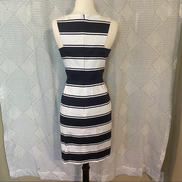 Adrianna Papell ~ Striped Square Neckline Dress - Picture 2 of 5